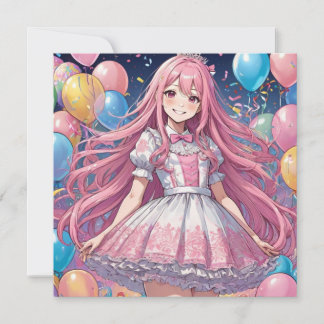 Anime süße 16 Geburtstags-Personalisierte Einladun Einladung