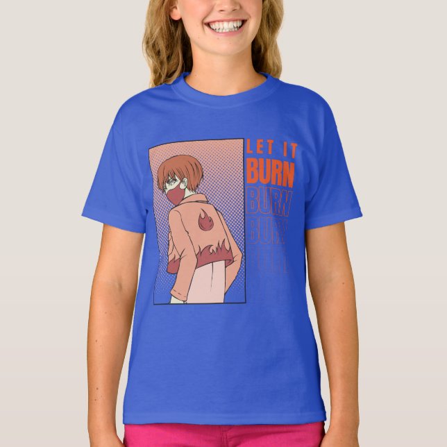 Anime T - Shirt | Lass es brennt Shirt | Anime-Shi (Vorderseite)