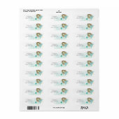 Anime Tea Party Einladung Rücksendeadresse (Vorne)