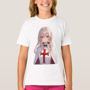 Anime Templer Ritter Mädchen T-Shirt