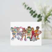 Anime Tennis Characters Postkarte (Stehend Vorderseite)