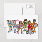 Anime Tennis Characters Postkarte (Vorne/Hinten)