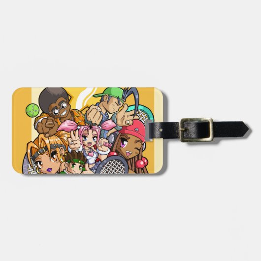 Anime-Tennis-Charaktere Gepäckanhänger (Vorderseite horizontal)