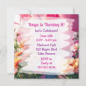 Anime Themed Birthday Girl Personalisiert Einladung (Rückseite)