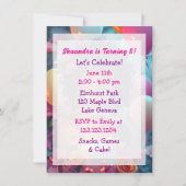 Anime Themed Birthday Girl Personalisiert Einladung (Rückseite)