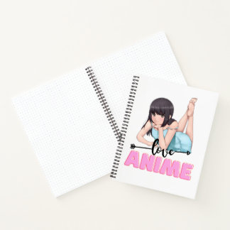 Anime-Themed Spiral-Notebook Notizblock