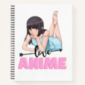 Anime-Themed Spiral-Notebook Notizblock (Vorderseite)
