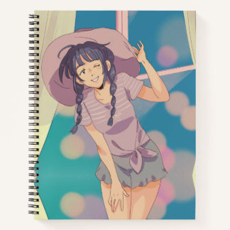 Anime-Themed Spiral-Notebook Notizblock