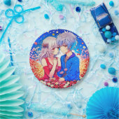 Anime Themed Valentinstag Party Pappteller (Party)