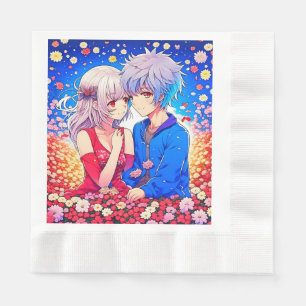 Anime Themed Valentinstag Party Serviette