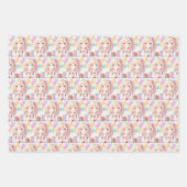 Anime-Themen-Mädchen-Geburtstag Geschenkpapier Set (Vorderseite)