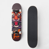 Anime-Tiger Skateboard (Vorderseite)