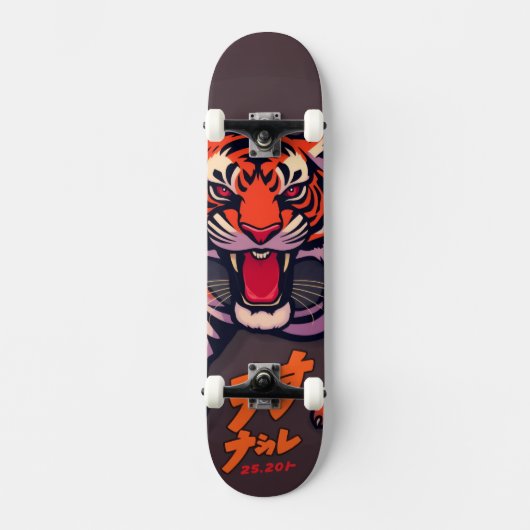 Anime-Tiger Skateboard (Vorderseite)