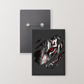 Anime-Tigeraugen durch Kratzer Button (Vorderseite/Rückseite)