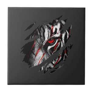 Anime-Tigeraugen durch Kratzer Fliese