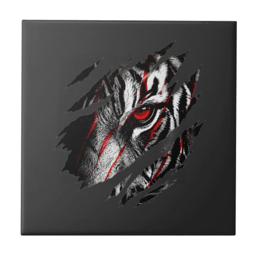 Anime-Tigeraugen durch Kratzer Fliese (Vorderseite)