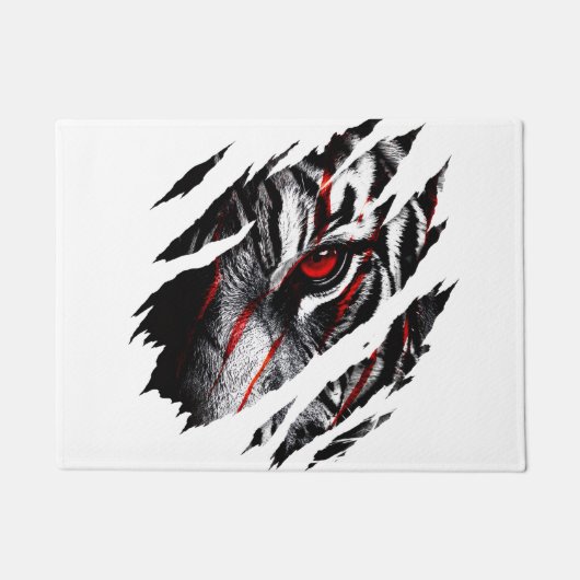 Anime-Tigeraugen durch Kratzer Fußmatte (Vorderseite)