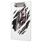 Anime-Tigeraugen durch Kratzer Klemmbrett (Links)