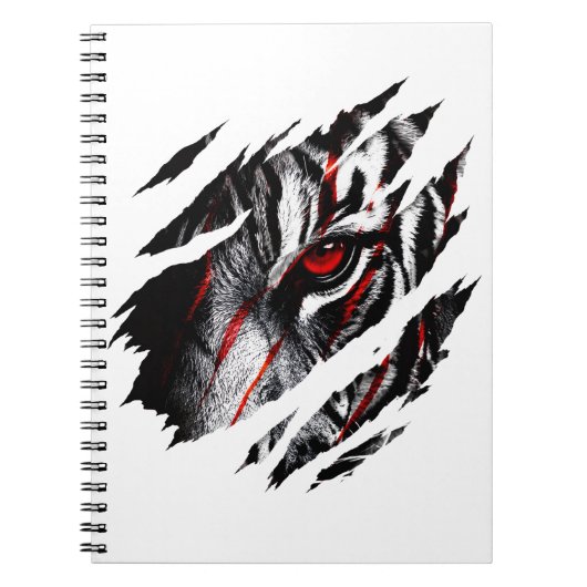 Anime-Tigeraugen durch Kratzer Notizblock (Vorderseite)