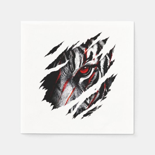 Anime-Tigeraugen durch Kratzer Serviette (Vorderseite)