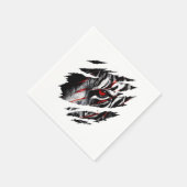 Anime-Tigeraugen durch Kratzer Serviette (Ecke)