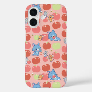 Anime Tom, Jerry und Tuffy Apple Pattern iPhone 16 Hülle