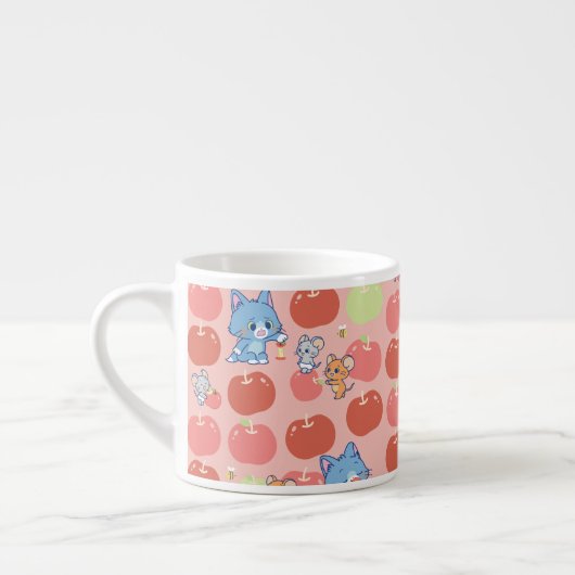 Anime Tom, Jerry und Tuffy Apple Pattern Espressotasse (Links)