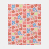 Anime Tom, Jerry und Tuffy Apple Pattern Fleecedecke (Vorderseite)