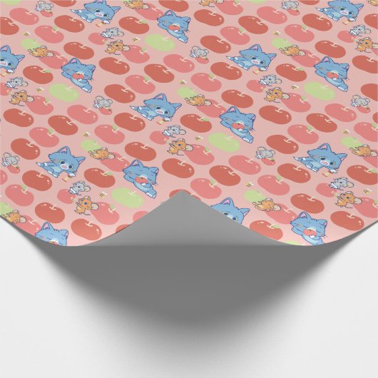 Anime Tom, Jerry und Tuffy Apple Pattern Geschenkpapier (Ecke)
