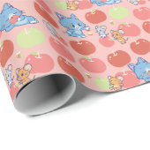 Anime Tom, Jerry und Tuffy Apple Pattern Geschenkpapier (Rolleneckpunkt)