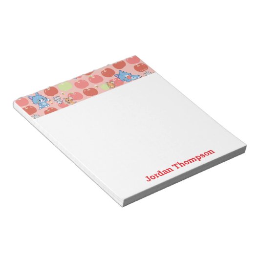 Anime Tom, Jerry und Tuffy Apple Pattern Notizblock (angewinkelt)