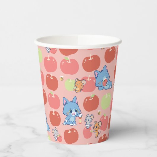 Anime Tom, Jerry und Tuffy Apple Pattern Pappbecher (Links)