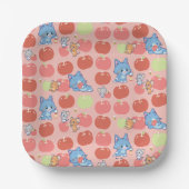 Anime Tom, Jerry und Tuffy Apple Pattern Pappteller (Vorderseite)