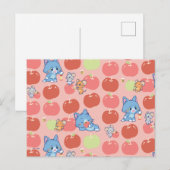 Anime Tom, Jerry und Tuffy Apple Pattern Postkarte (Vorne/Hinten)
