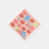 Anime Tom, Jerry und Tuffy Apple Pattern Serviette (Ecke)