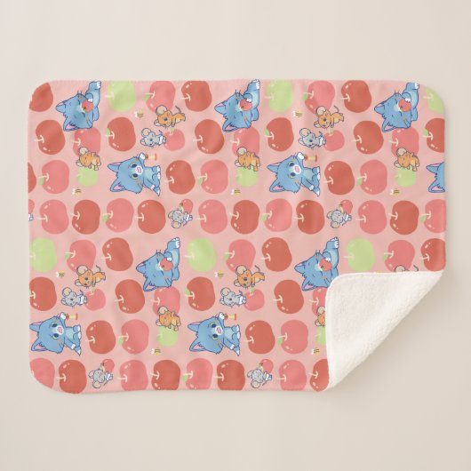 Anime Tom, Jerry und Tuffy Apple Pattern Sherpadecke (Vorderseite (Horizontal))