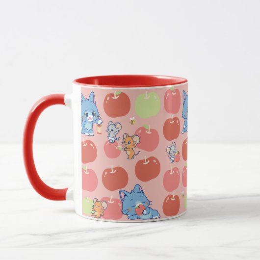 Anime Tom, Jerry und Tuffy Apple Pattern Tasse (Links)
