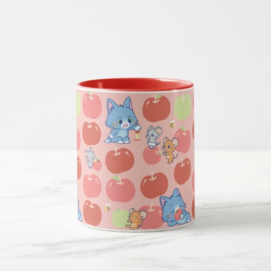 Anime Tom, Jerry und Tuffy Apple Pattern Tasse (Zentrum)