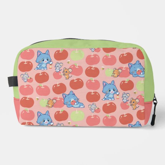 Anime Tom, Jerry und Tuffy Apple Pattern Waschbeutel (Vorderseite)