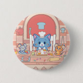 Anime Tom, Jerry und Tuffy Bakery Button (Vorderseite)