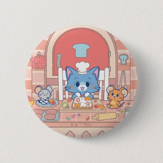 Anime Tom, Jerry und Tuffy Bakery Button (Vorderseite)