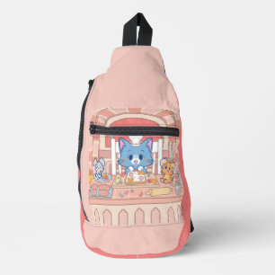 Anime Tom, Jerry und Tuffy Bakery Crossbody Bag