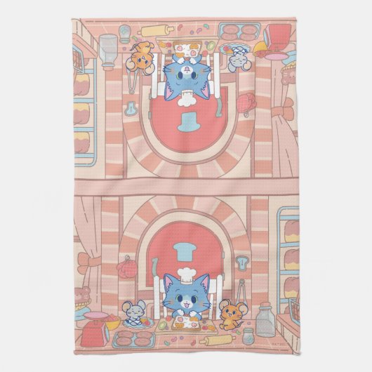 Anime Tom, Jerry und Tuffy Bakery Geschirrtuch (Vertikal)