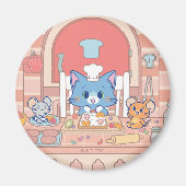 Anime Tom, Jerry und Tuffy Bakery Magnet (Vorne)