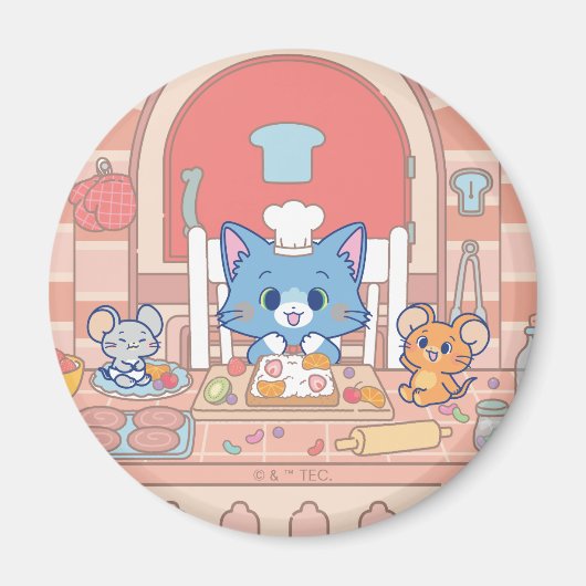 Anime Tom, Jerry und Tuffy Bakery Magnet (Vorne)