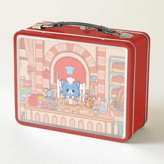 Anime Tom, Jerry und Tuffy Bakery Metall Brotdose (Rückseite)