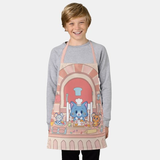 Anime Tom, Jerry und Tuffy Bakery Schürze (Getragen)