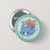Anime Tom, Jerry und Tuffy Button (Vorne & Hinten)