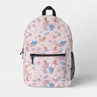 Anime Tom, Jerry und Tuffy Candyland Pattern Bedruckter Rucksack