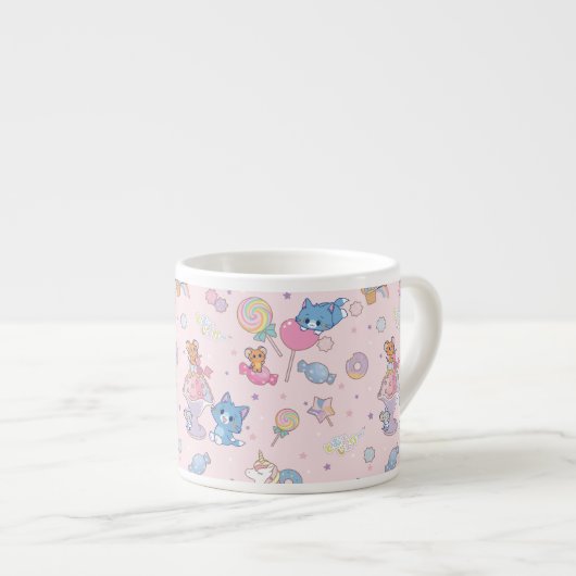 Anime Tom, Jerry und Tuffy Candyland Pattern Espressotasse (Vorderseite Rechts)